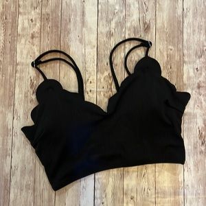 Zaful Scalloped Edge Bikini Top